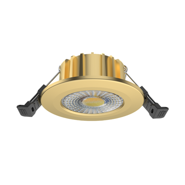Dimmable LED recessed spotlight 6W brass | Adjustable colour temperature 2700K &ndash; 5700K | 600lm 60&deg; &Oslash;50-70mm IP65