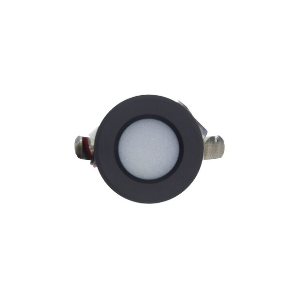 LED-Einbauspot 1,5W dimmbar Schwarz | Dimmbar auf Warmwei&szlig; (2000K - 3000K) | 130lm 35&deg; &Oslash;27mm IP44