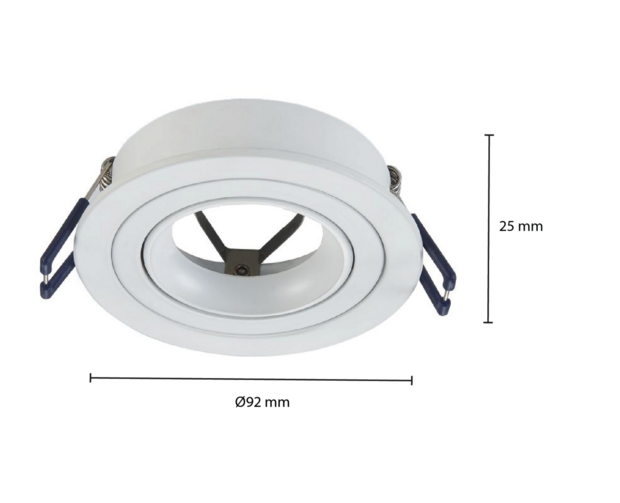 GU10 armatuur wit kantelbaar | Voor 50mm LED spots | IP22