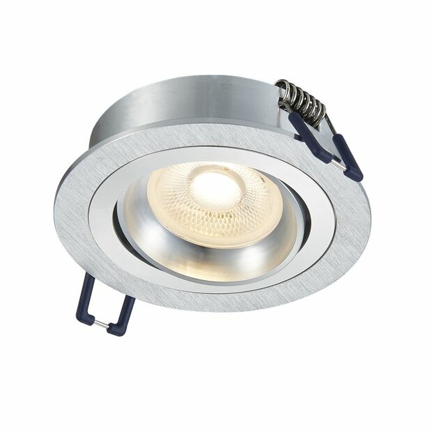 Adjustable recessed spotlight fixture | &Oslash;50 mm spots | &Oslash;80 mm cut-out | Silver