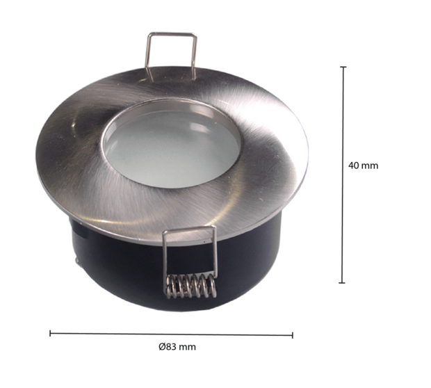 GU10 inbouwspot zilver | Voor 50mm LED spots | IP65