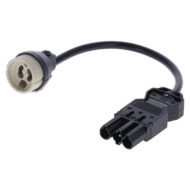 GU10 fitting met 3-SWP stekker male | Kabel 100cm