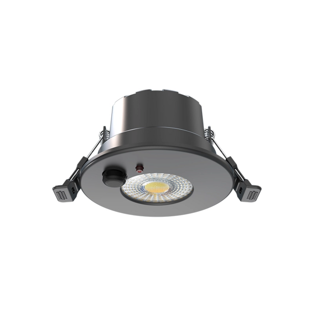 Dimmable LED recessed spotlight 6W black | Adjustable light colour 2700K - 5700K | 600lm 60&deg; &Oslash;68-75mm IP65