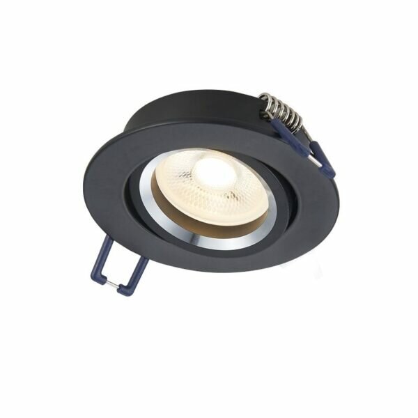 Tiltable recessed spot | &Oslash;69mm cut-out | Black &ndash; for 50mm LED bulbs