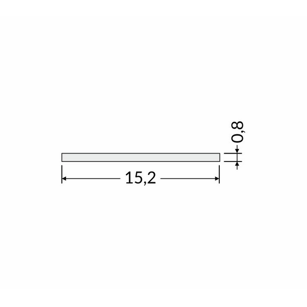 Schuifcover tbv opbouwprofiel vlak tot 10mm | 2M | Opaal