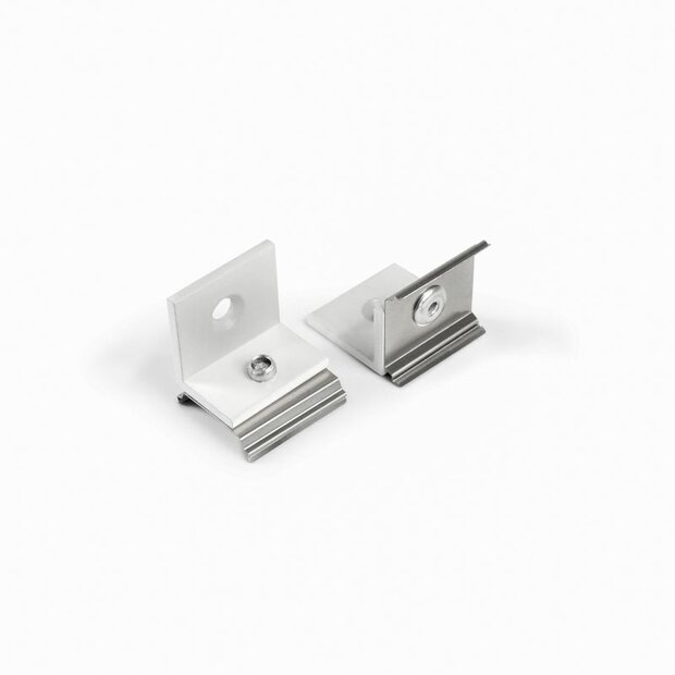 Bevestigingsclip tbv opbouwprofiel rond tot 12mm | Zijmontage | Wit | 20 stuks