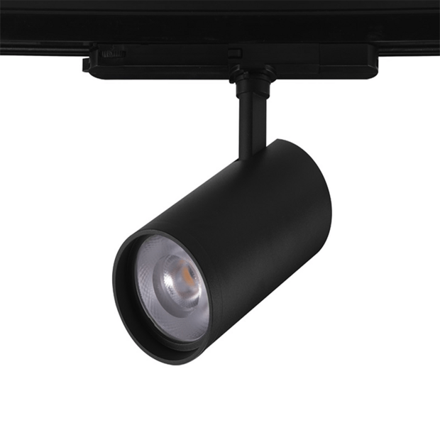 3-fase railspot 30W | 3000K | Zwart | Powergear