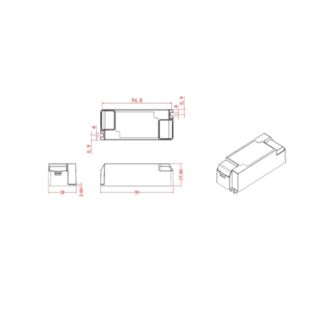 Led driver | Dimbaar | 500mA | 18-20W | Voor Sia &amp; Ortho