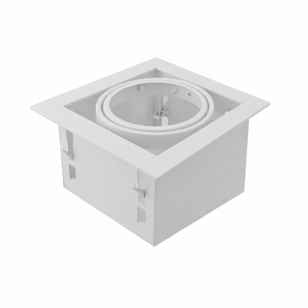 LED Recessed Spotlight Housing - 1x AR111 White | Trim Frame