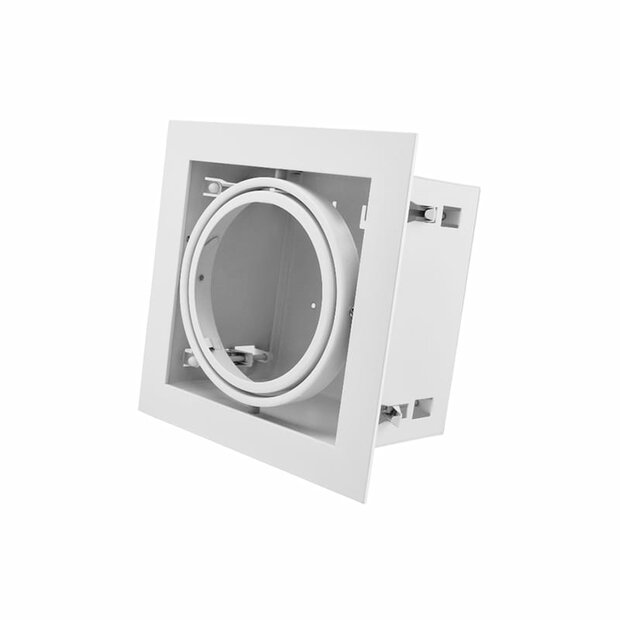 LED Recessed Spotlight Housing - 1x AR111 White | Trim Frame