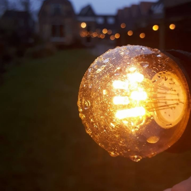 E27 LED Lampe | 0,7W | 2650K | LED auf langen St&auml;bchen | Geeignet f&uuml;r Festoonkabel