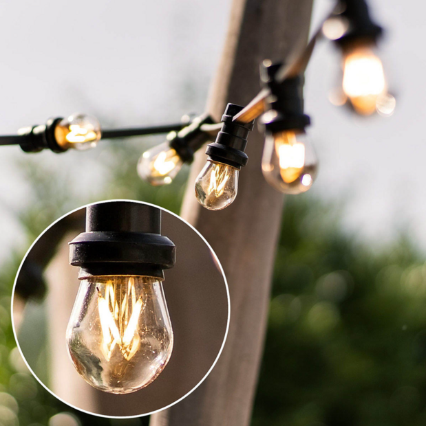 E27 Filamentlampe | 4W | 2650K | Dreiecksfilament | Geeignet f&uuml;r Festoonkabel