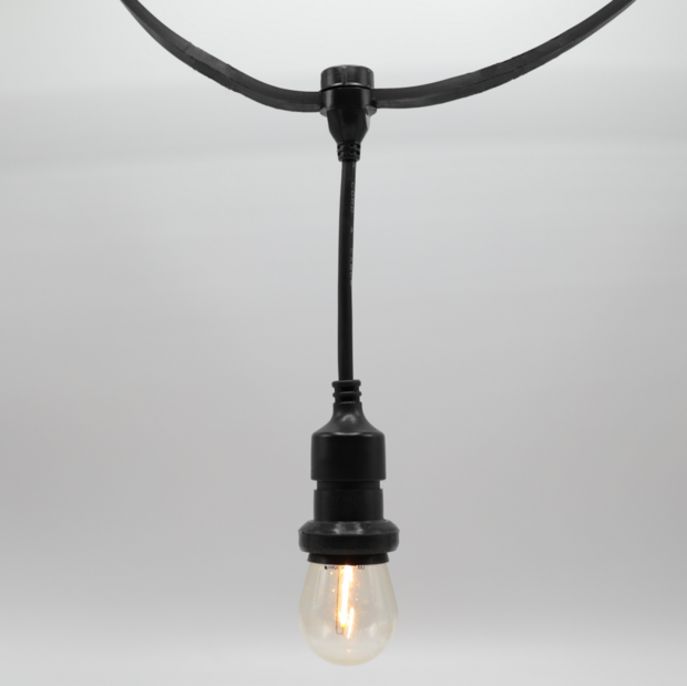Hangende fitting | Zelfmontage | 60 cm | Zwart | Excl lamp