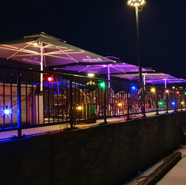 E27 farbige Lampe | 1W | Rot | Mit Linse | &Oslash;60 | Geeignet f&uuml;r Festoonkabel