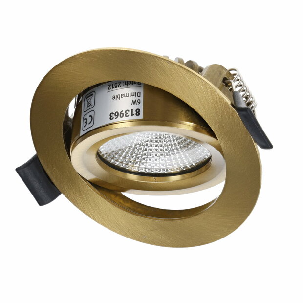LED Einbauspot slim-fit | 4-6W | Dimmbar | CCT-switch | IP65 | Messing