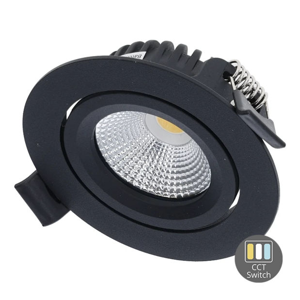 LED Einbauspot slim-fit | 4-6W | Dimmbar | CCT-switch | IP65 | Schwarz