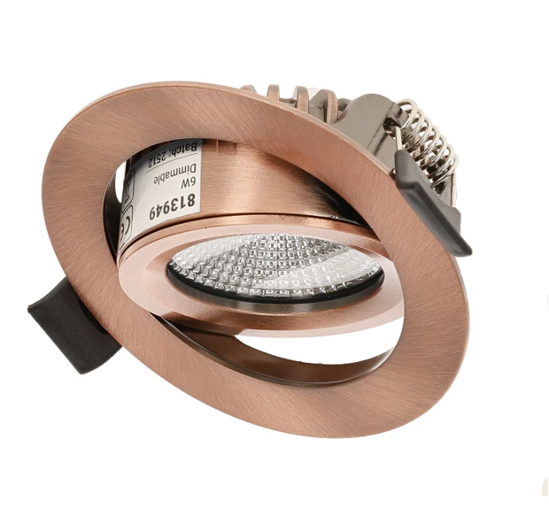 LED Einbauspot slim-fit | 4-6W | Dimmbar | CCT-switch | IP65 | Kupfer