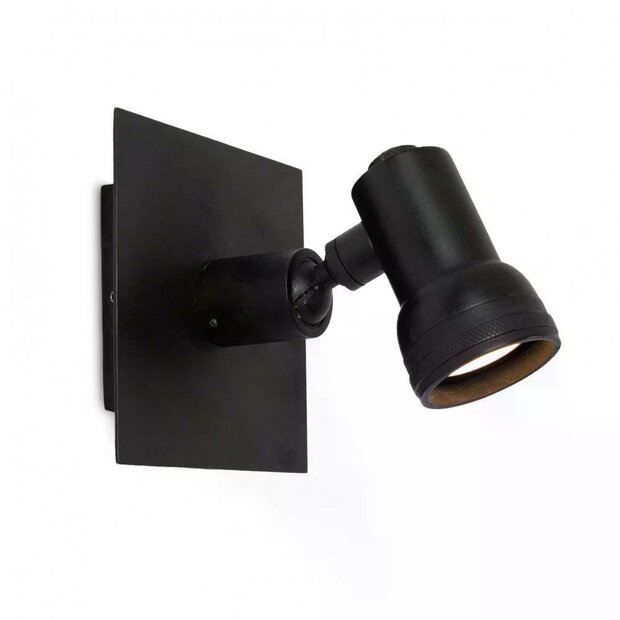 Indigo Mini Wirbel Wandlampe | Schwarz | GU10