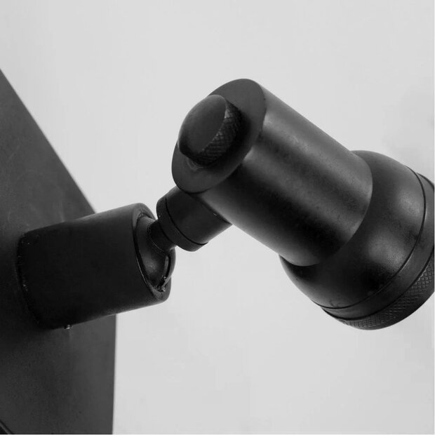 Indigo Mini Wirbel Wandlampe | Schwarz | GU10