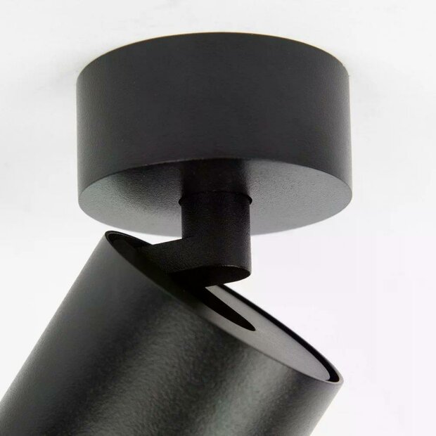 Mila 1 Round Surface-mounted Spotlight | black | GU10