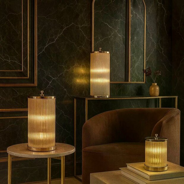 Tafellampe Trevi | Nickel | H40 cm