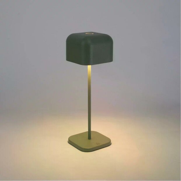 Cabo Tischlampe | Gr&uuml;n-Grau | 30 cm