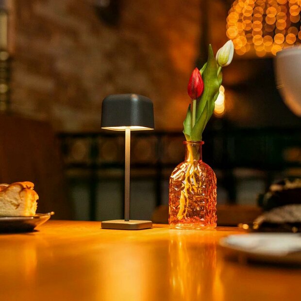 Kleine Cabo-Tischlampe | Anthrazit | 20 cm