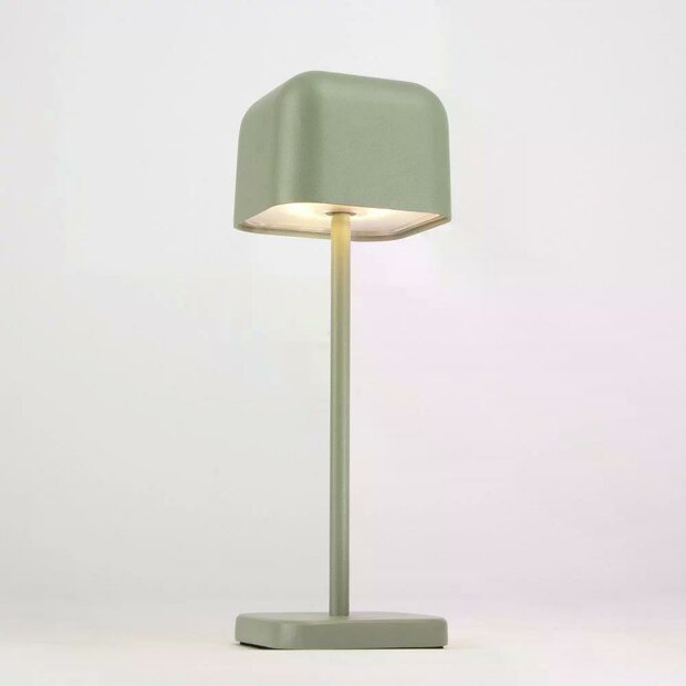 Kleine Cabo Tischleuchte | gr&uuml;n-grau | 20 cm