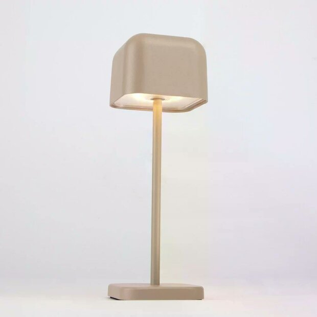 Cabo Tischlampe | Matt Grau Beige | 20 cm