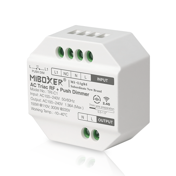 Mi-Light draadloze TRIAC LED Dimmer | 300W | Knippervrije Verlichting