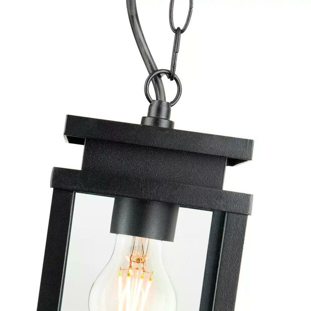 Pendelleuchte Jersey an Kette | Schwarz