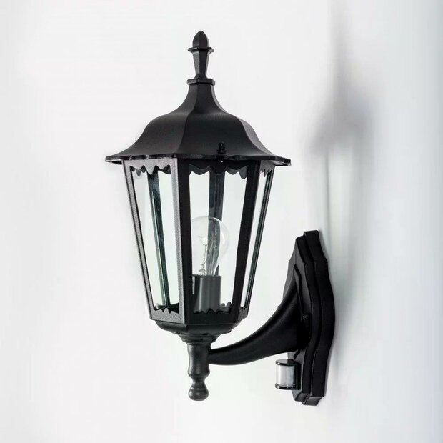 Wandleuchte Ancona stehend | Schwarz | Mit Sensor