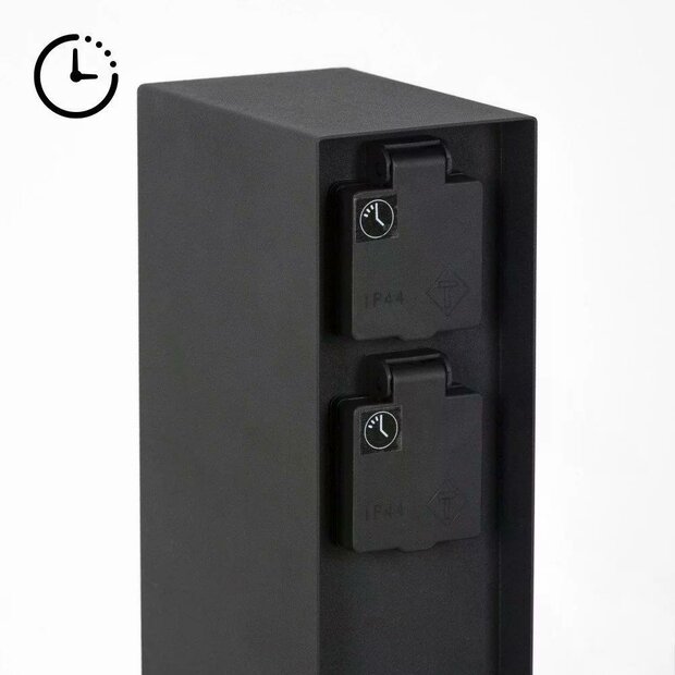 Au&szlig;ensteckdose Charge Timer | Schwarz | Mit Timer