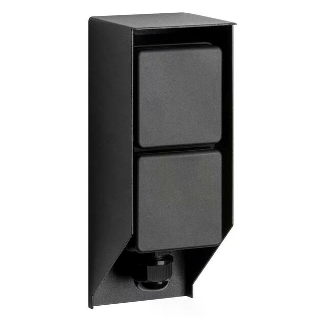 Au&szlig;ensteckdose Double Wall | Schwarz