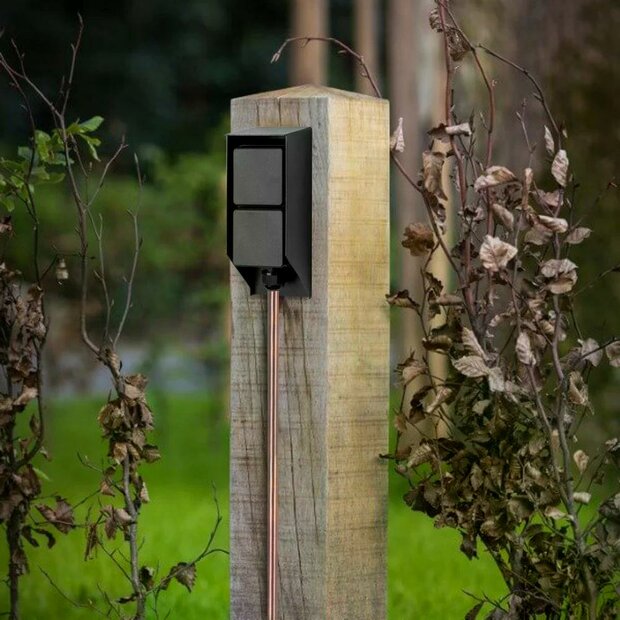 Au&szlig;ensteckdose Double Wall | Schwarz