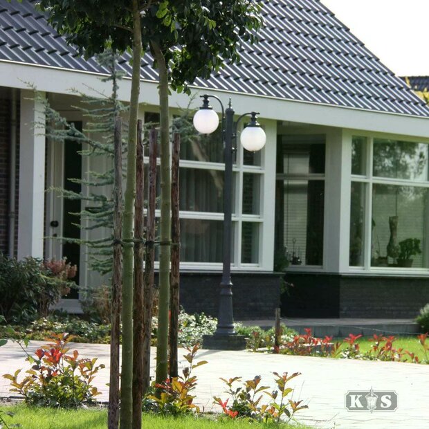 Laternenpfahl Madeira doppelt | Gr&uuml;n | 238cm