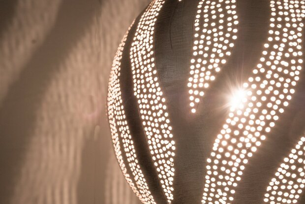 Table lamp Dune Ball Small silver | &Oslash;20cm | E27 brass