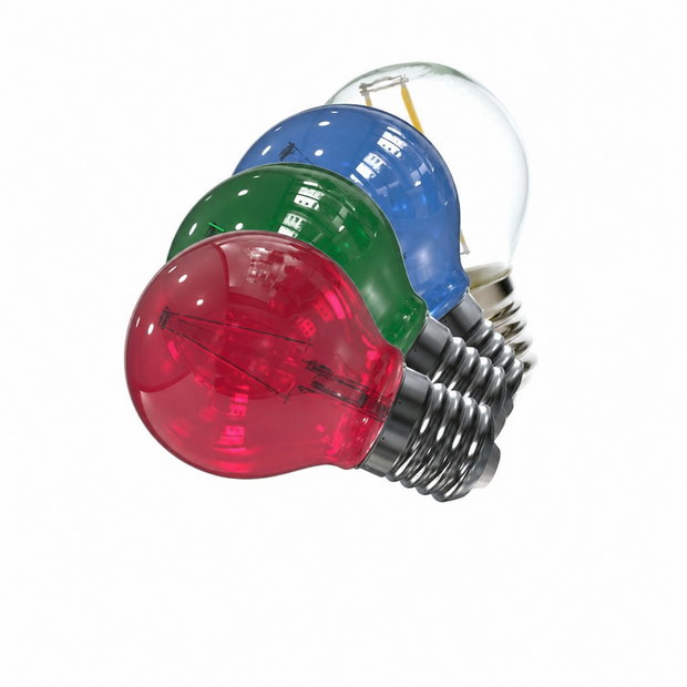 Voordeelset 8x Led filament kleine bol E27 | RGBW kleurenmix