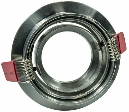 LED Recessed Spotlight Fixture Round Aluminum | Recessed + Adjustable