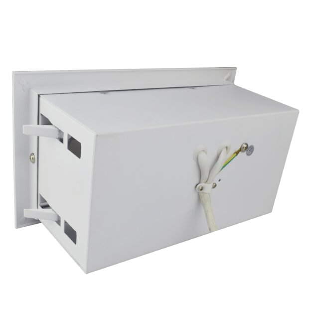 LED Einbau-Spot Armatur - 2x AR70 Wei&szlig; | Aufbaurahmen