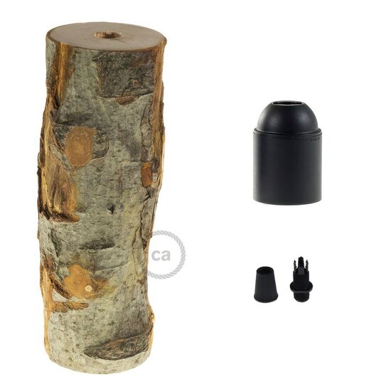Lampfitting E27 Hout | Boomstam - Extra Lang
