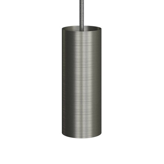 Metalen spotlamp E14 geborsteld titanium