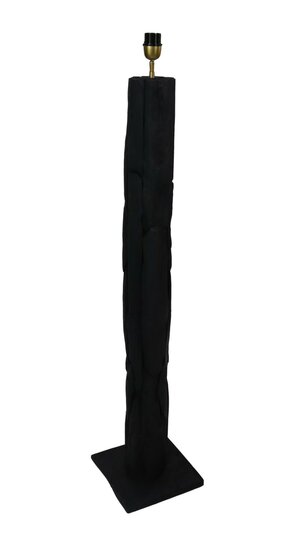 Floor Lamp Nature Round Black/Gold Teak 145cm