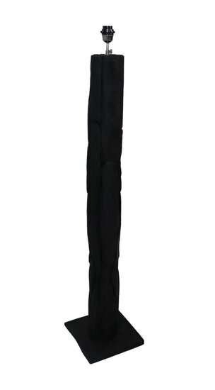 Vloerlamp Rond 145cm &ndash; Zwart Teak