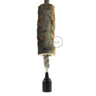 Lampfitting E27 Hout | Boomstam - Extra Lang