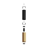 Dubbele metalen spotlamp E14 zwart &amp; geborsteld brons
