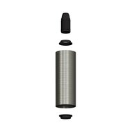 Metalen spotlamp E14 geborsteld titanium