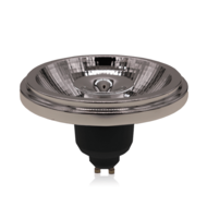 LED AR111 GU10 Spot | Zwart | 12W | 2700K | 24&deg;