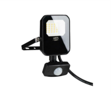 LED floodlight met sensor 10W 4000K 1400lm IP65 Zwart