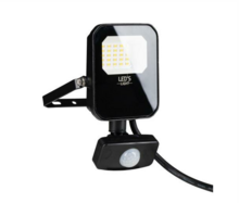 LED floodlight met sensor 20W 4000K 2800lm IP65 Zwart